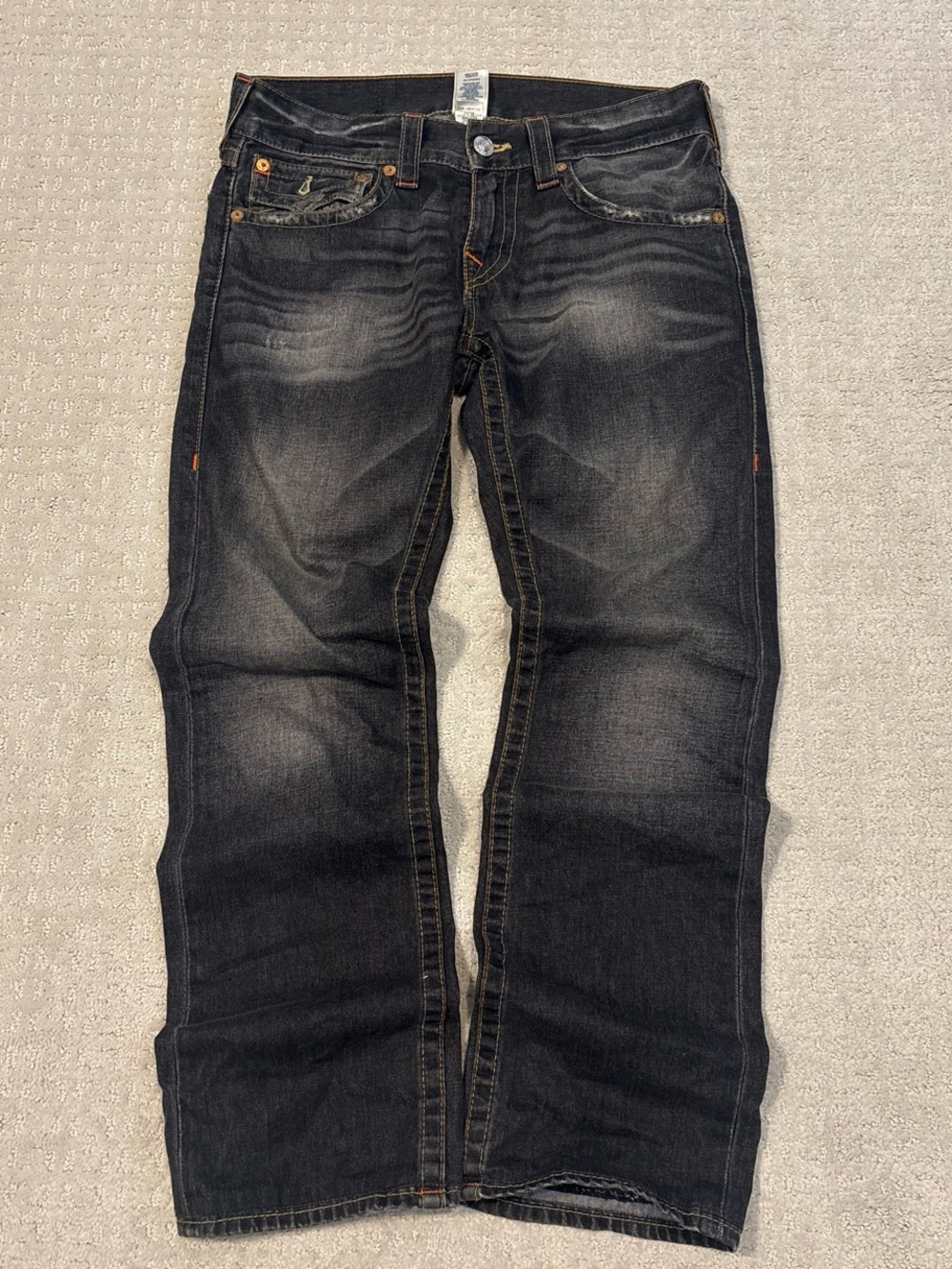 True Religion Dark Wash Straight Jeans